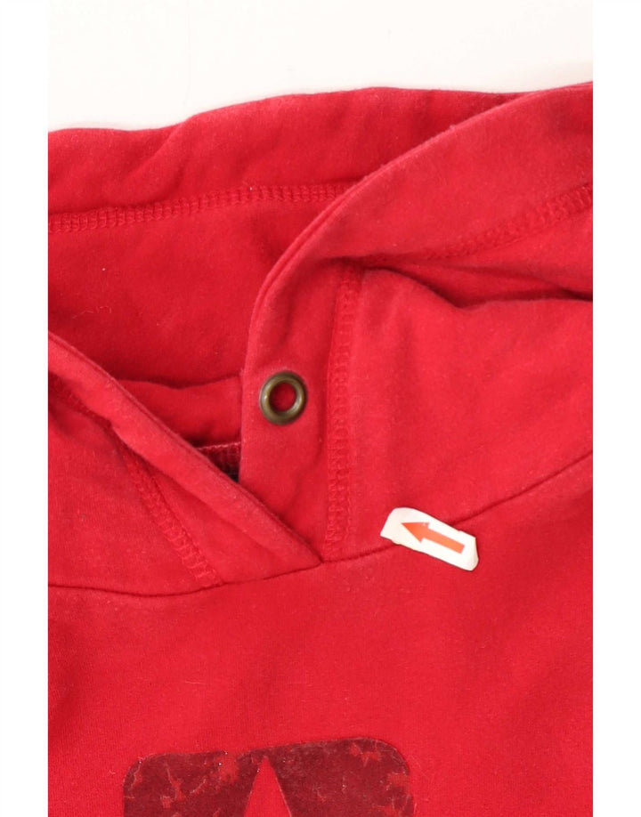 Converse feminino gráfico moletom com capuz UK 14 médio algodão vermelho