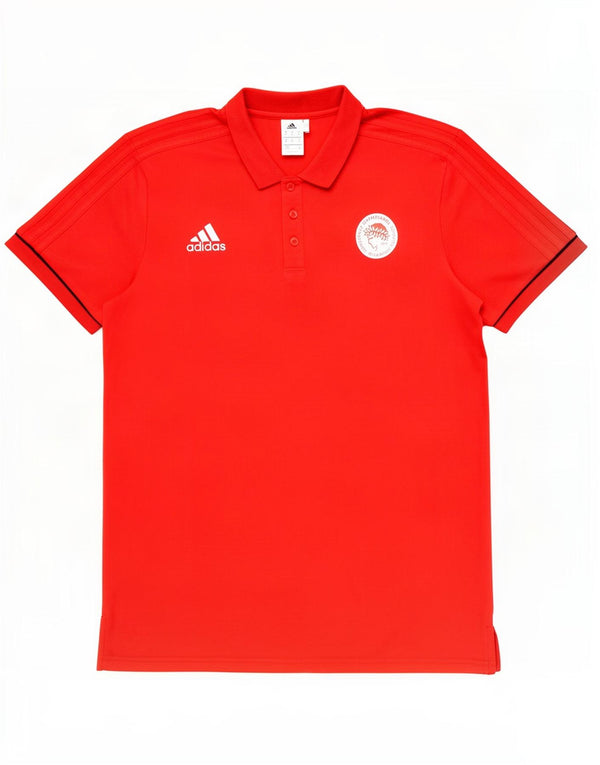 Adidas Mens Graphic Polo Shirt XL Vermelho Algodão