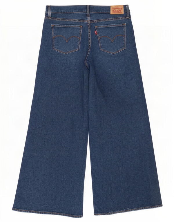 Calça jeans feminina Levi's 318 Shaping Wide Leg W30 L28 azul algodão
