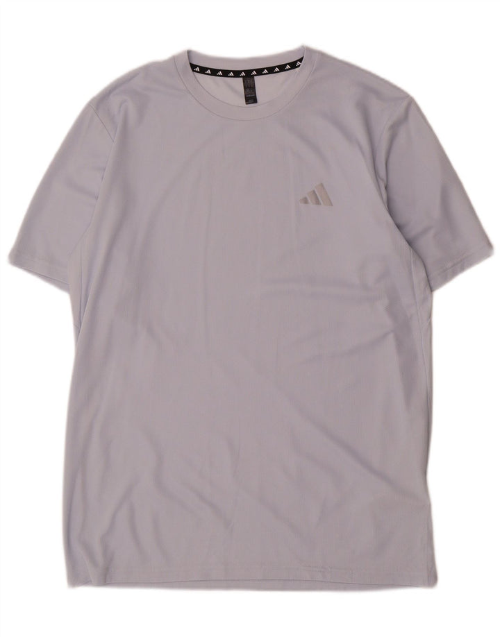 Adidas Mens Camiseta Top Cinza Médio Poliéster