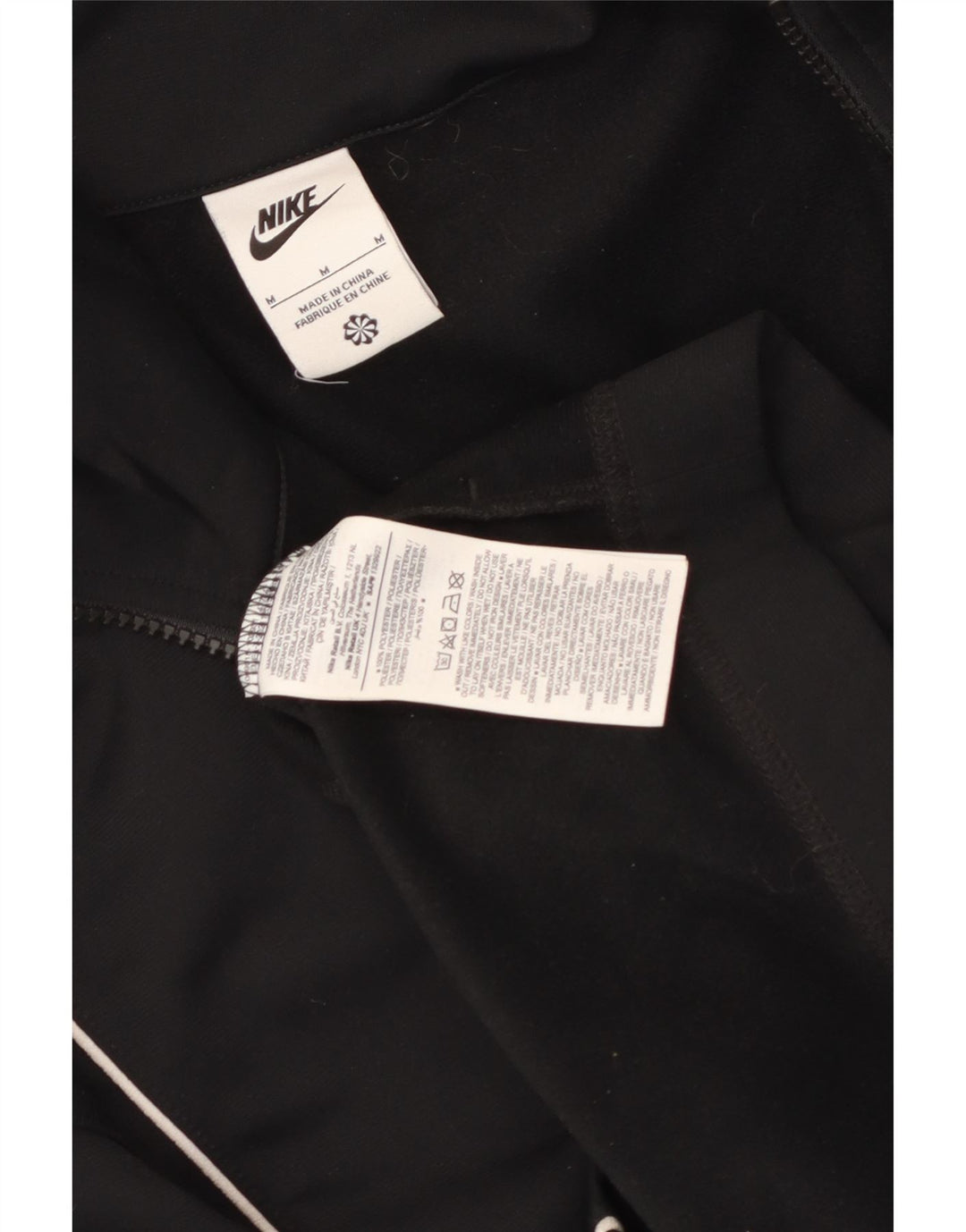 Nike Womens Tracksuit Top Jacket UK 14 Médio Preto Poliéster
