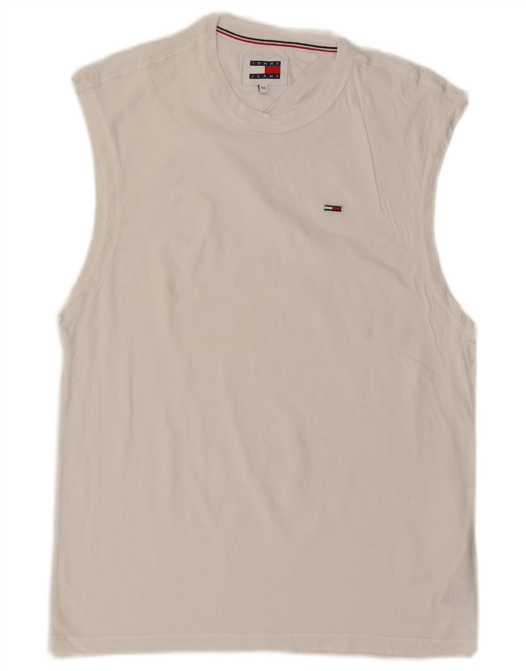 Tommy Hilfiger Mens Colete Top XS Algodão Branco