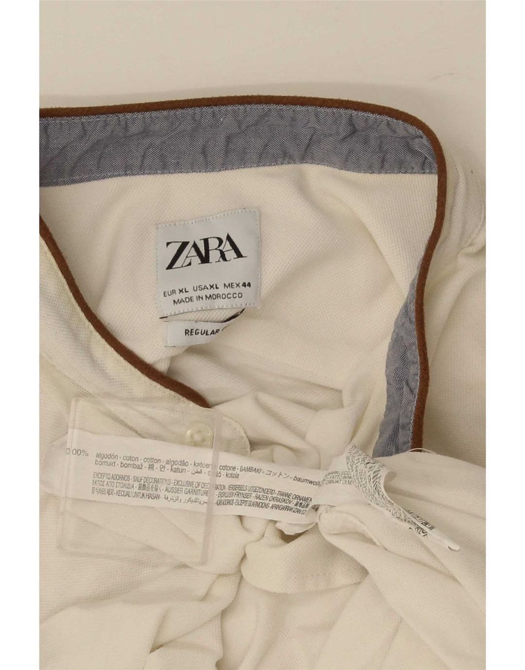 Camisa masculina Zara XL algodão branco