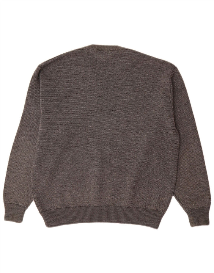 Suéter masculino Marks & Spencer com decote em V pequeno cinza