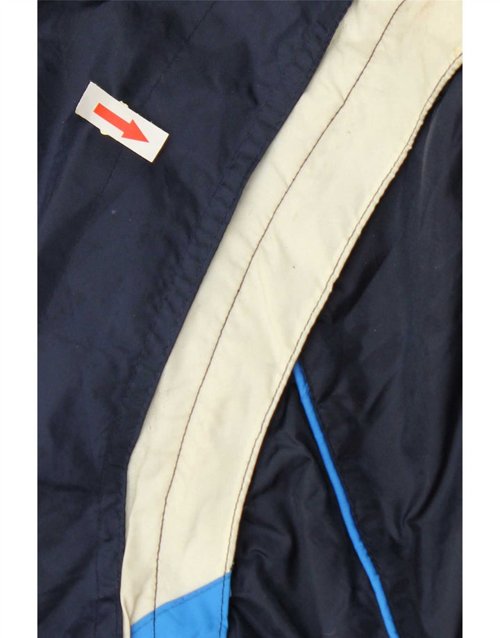 Jaqueta corta-vento masculina Kappa UK 40 grande bloco colorido azul marinho