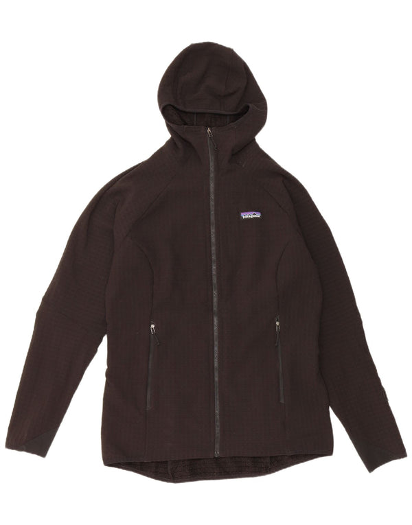Jaqueta feminina com capuz Patagonia UK 14 grande poliéster preto