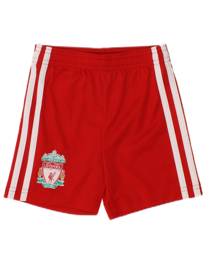 Shorts esportivos gráficos Adidas Baby Boys Liverpool 6-9 meses poliéster vermelho