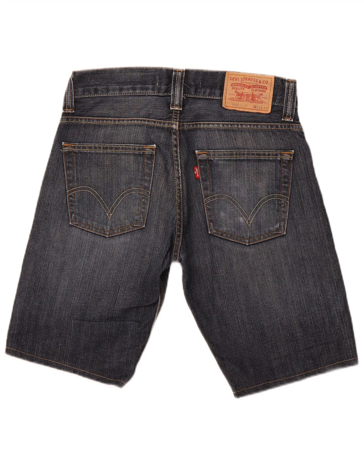 LEVI'S Masculino 512 Slim Denim Shorts W29 Pequeno Azul Algodão