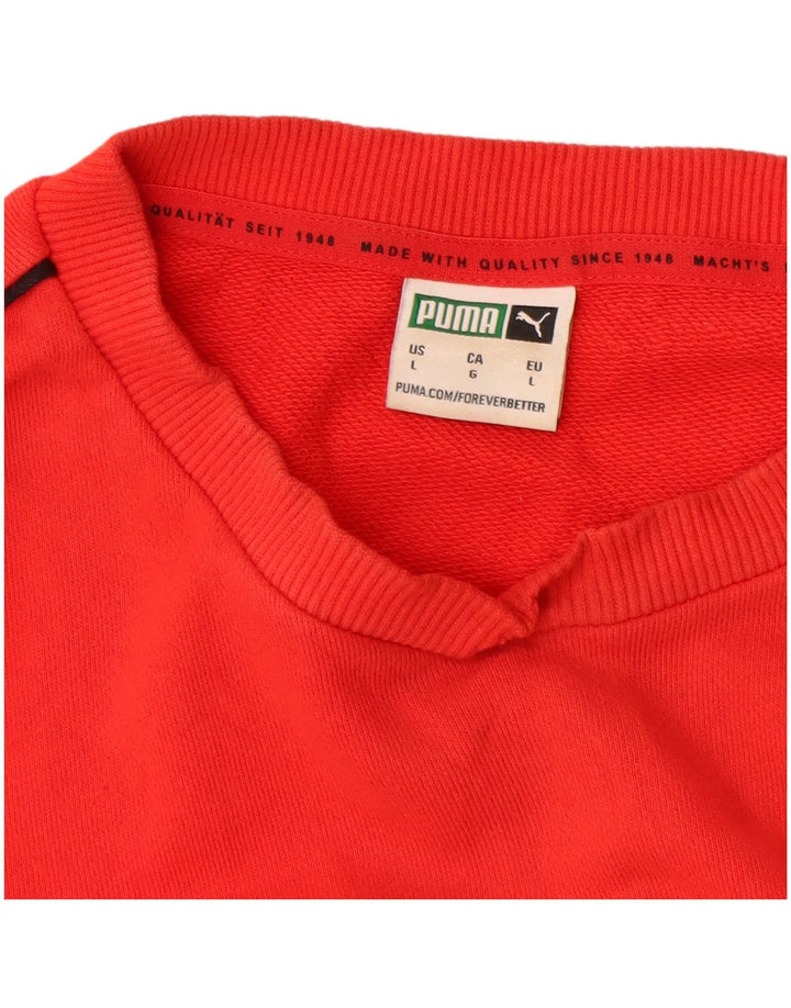 Puma moletom masculino jumper grande algodão vermelho