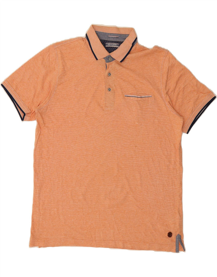 PIERRE CARDIN Mens Polo Shirt Large Orange Cotton Vintage Pierre Cardin and Second-Hand Pierre Cardin from Messina Hembry 