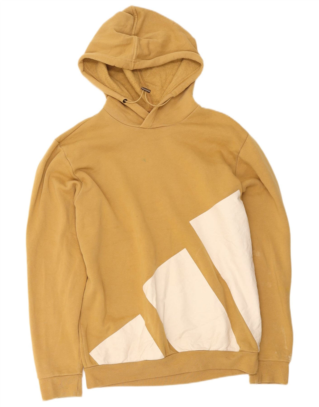 Adidas Mens Graphic Hoodie Jumper Médio Algodão Amarelo