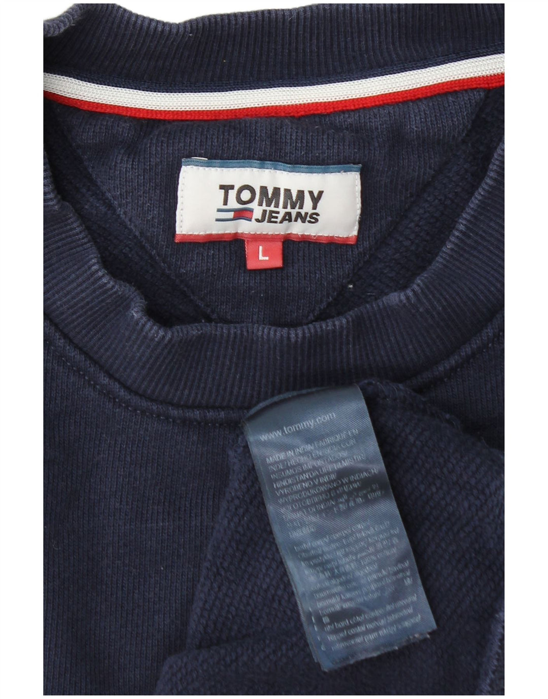 Tommy Hilfiger moletom gráfico masculino jumper grande bloco colorido azul marinho
