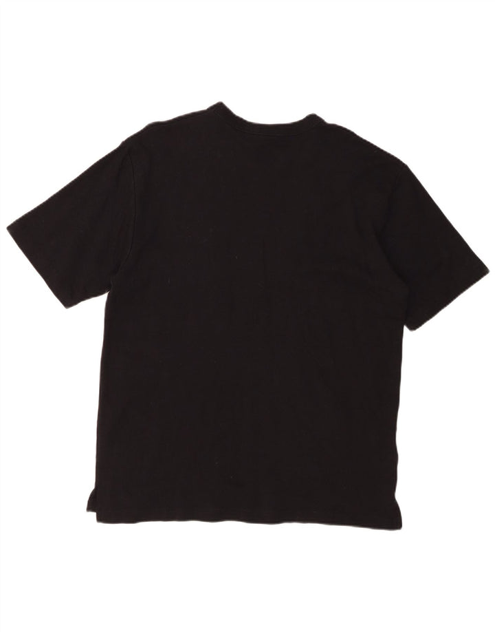 Camiseta masculina ZARA Top grande de algodão preto