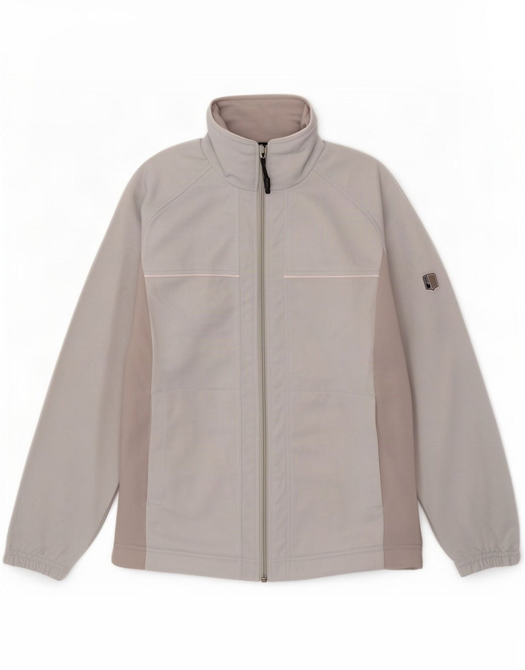 Asics Mens Tracksuit Top Jacket Pequeno Cinza Colourblock Poliéster