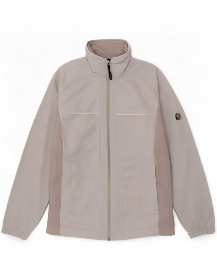 Asics Mens Tracksuit Top Jacket Pequeno Cinza Colourblock Poliéster