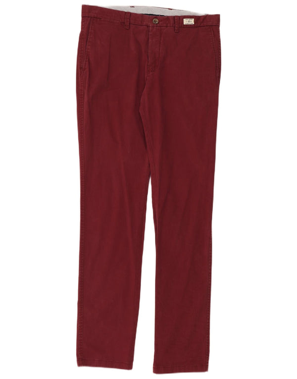 Tommy Hilfiger Mens Slim Chino Calças W34 L34 Marrom Algodão