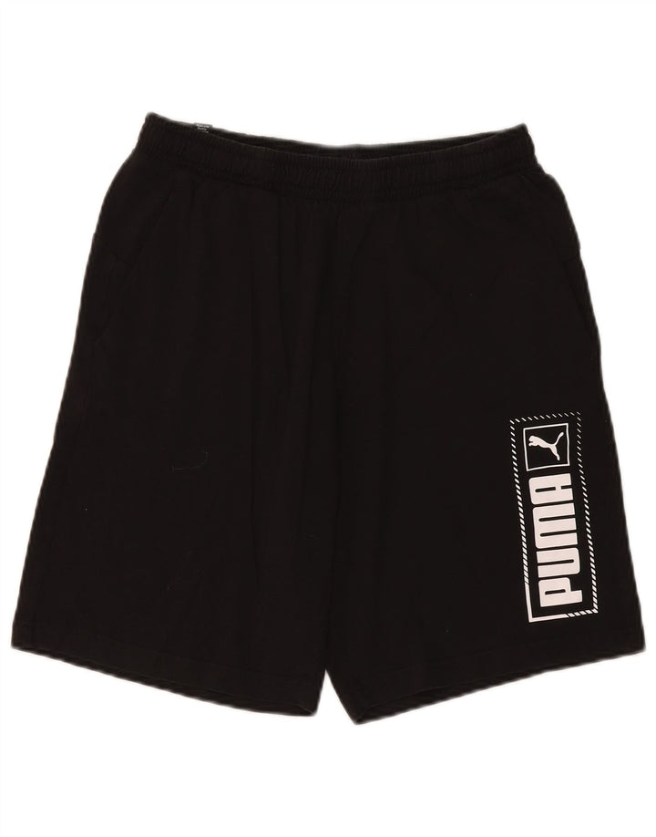 Puma Mens Graphic Sport Shorts Médio Preto