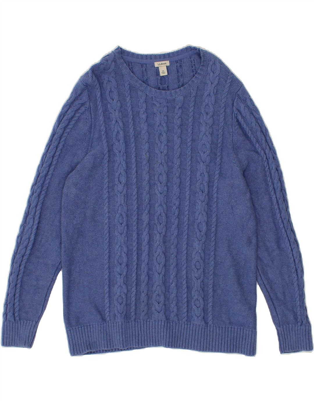L.L.BEAN Womens Boat Neck Jumper Sweater UK 18 XL Blue Cotton Vintage L.L.Bean and Second-Hand L.L.Bean from Messina Hembry 