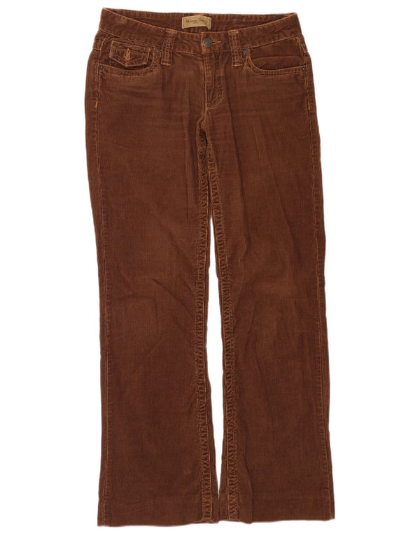 Massimo Dutti Womens Bootcut Corduroy Trousers EU 36 XS W26 L30 Brown