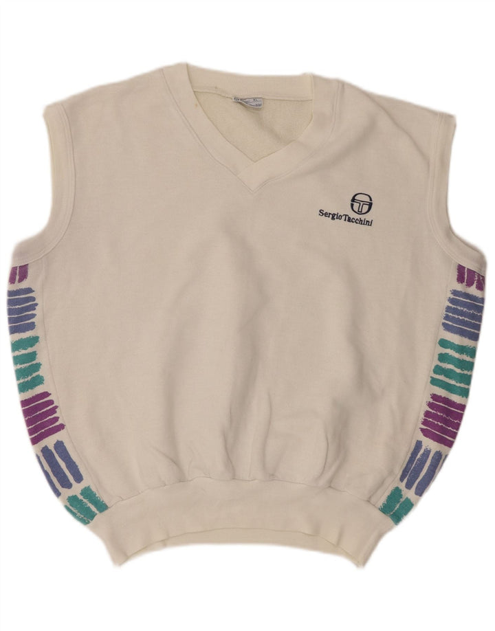 Sergio Tacchini Mens Colete Regata XL Acrílico Branco