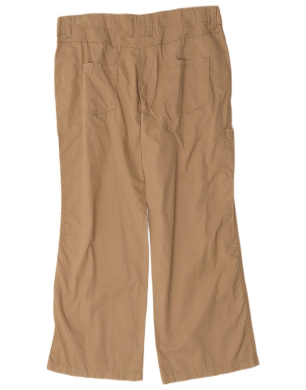 Calça cargo feminina Marks & Spencer folgada, pequena W36 L29 algodão bege