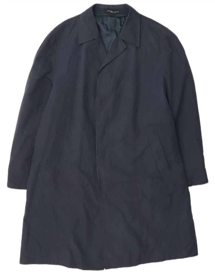 Sobretudo masculino Dhobi UK 38 poliéster azul marinho médio