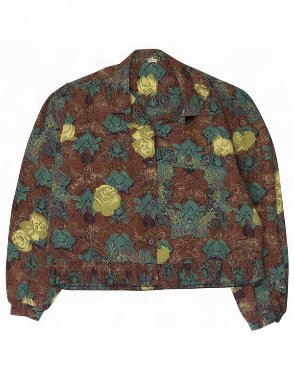Blusa feminina vintage oversized EU 44 XL floral multicolorida