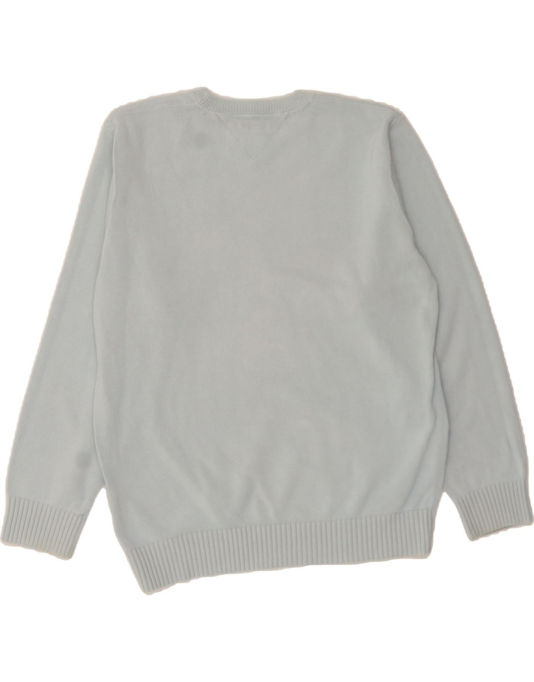 TOMMY HILFIGER Mens Crew Neck Jumper Sweater Large Blue Cotton Vintage Tommy Hilfiger and Second-Hand Tommy Hilfiger from Messina Hembry 