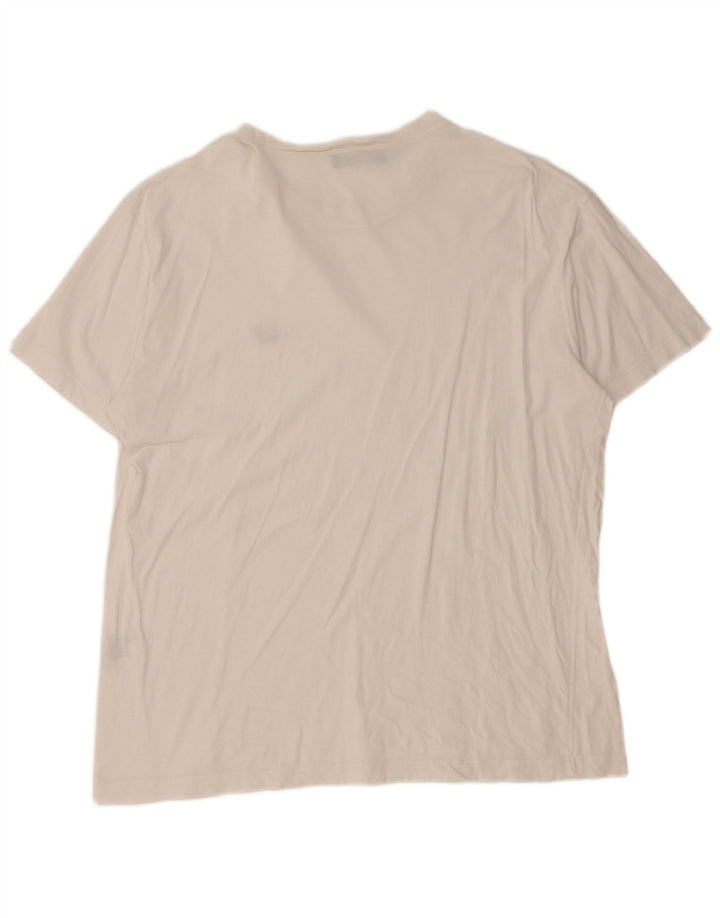 Camiseta masculina Fred Perry grande algodão branco