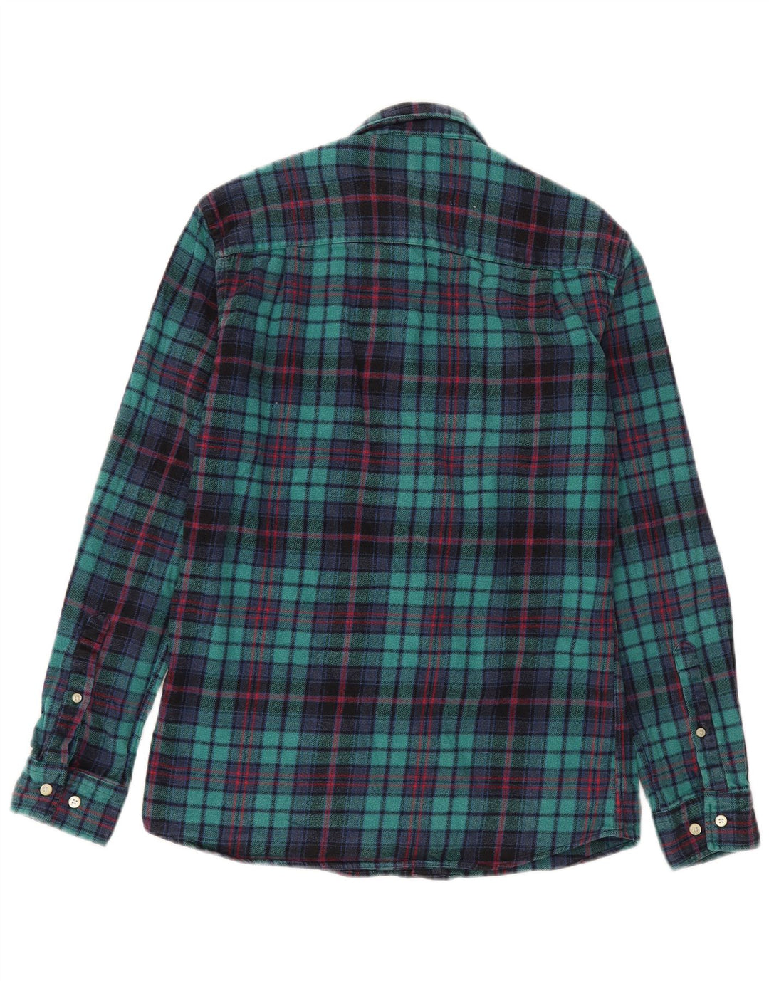 Camisa masculina de flanela Jack Wills algodão xadrez verde médio