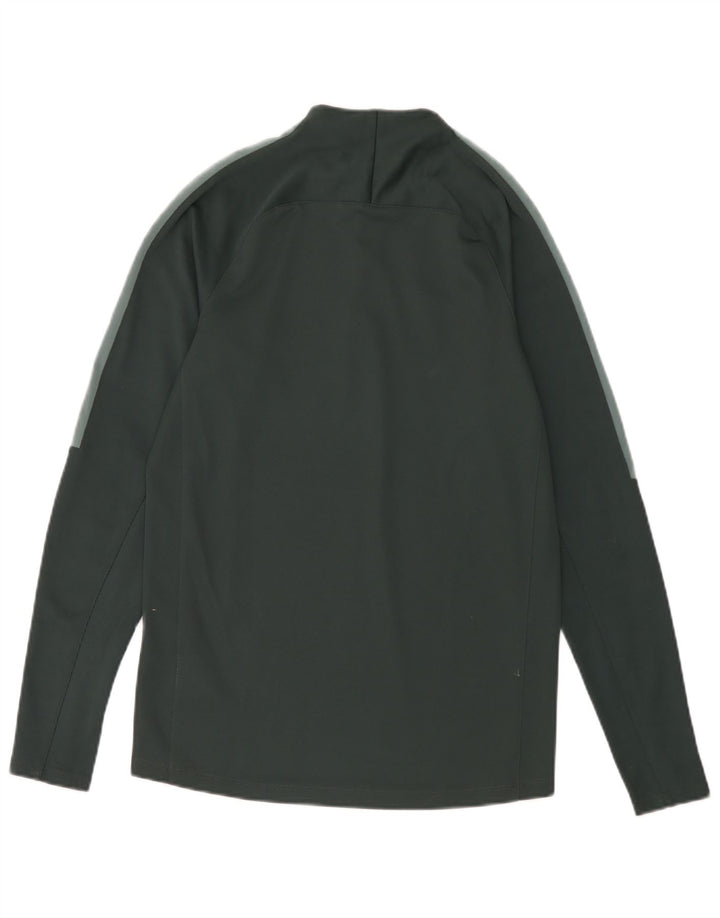 Top masculino Nike com zíper e manga comprida em poliéster verde pequeno