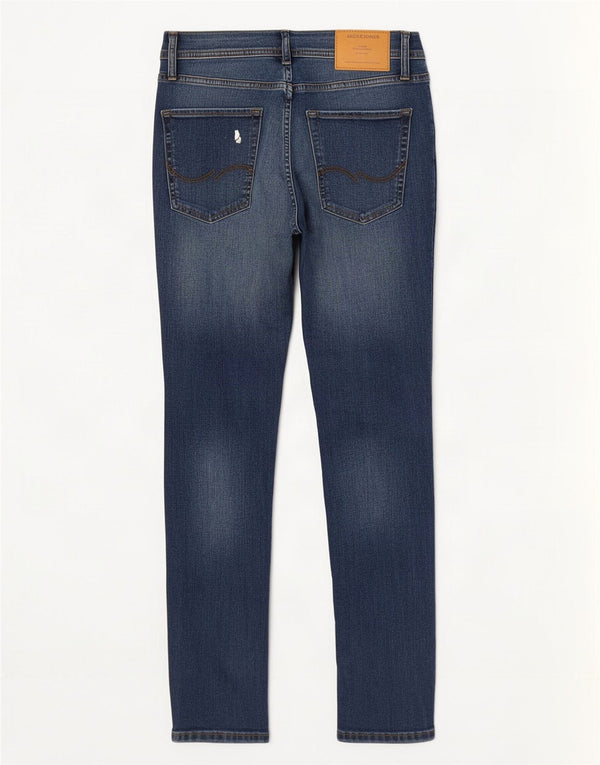 Jack & Jones Masculino Liam Skinny Jeans W30 L30 Azul Algodão