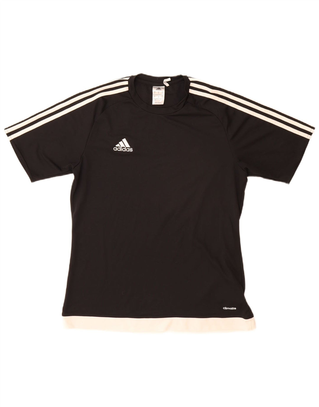 Camiseta Adidas Masculina Climalite Top Médio Preto Colourblock Poliéster