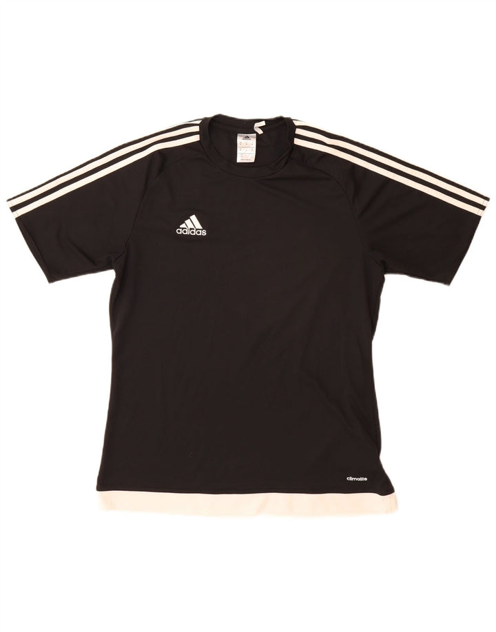 Camiseta Adidas Masculina Climalite Top Médio Preto Colourblock Poliéster
