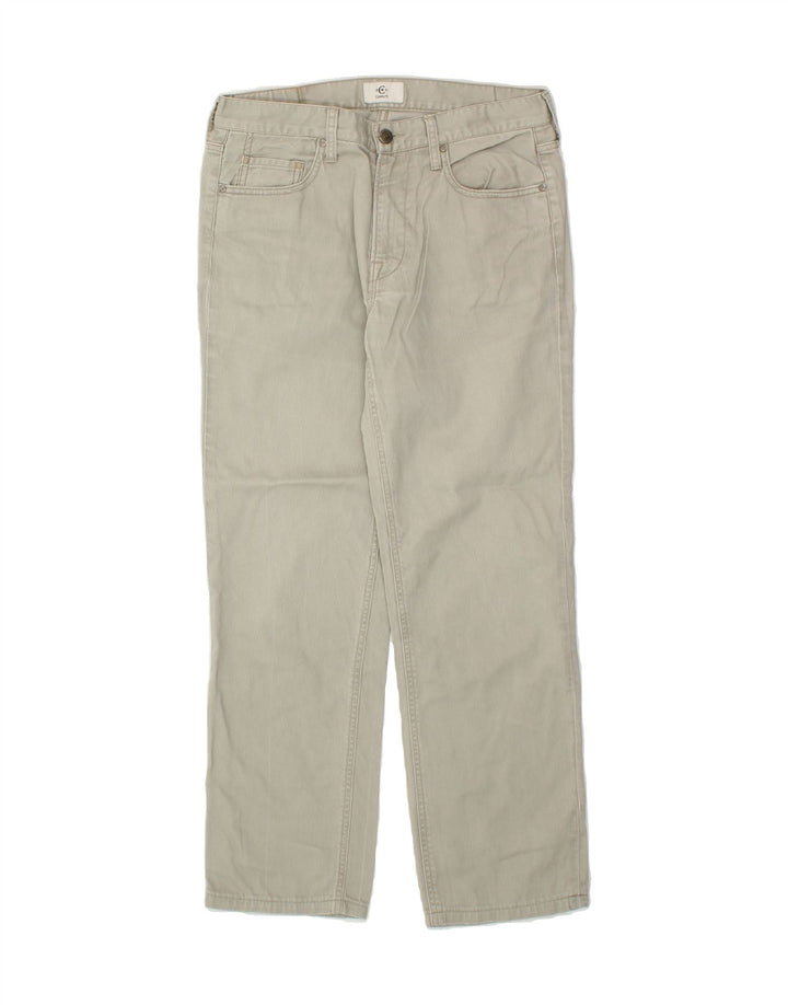CERRUTI Mens Straight Casual Trousers W30 L28 Beige Cotton Vintage Cerruti and Second-Hand Cerruti from Messina Hembry 