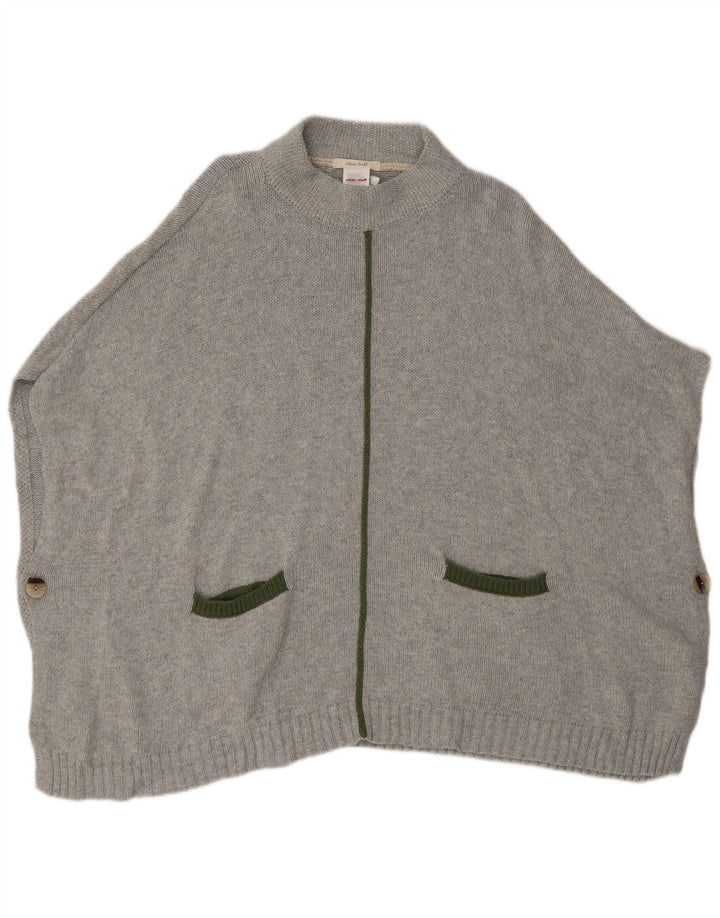 White Stuff Poncho Jumper feminino tamanho único algodão cinza