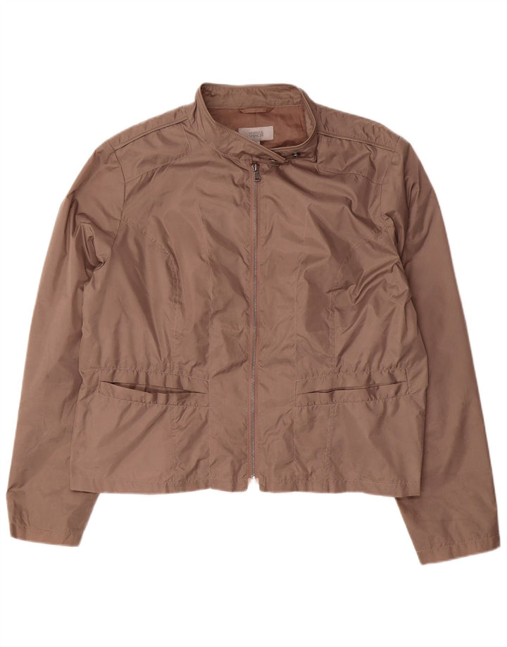 Jaqueta bomber feminina Marks & Spencer UK 20 2XL marrom poliamida