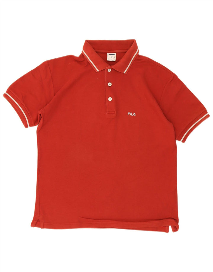 Fila Camisa Polo Masculina Pequena Algodão Vermelho