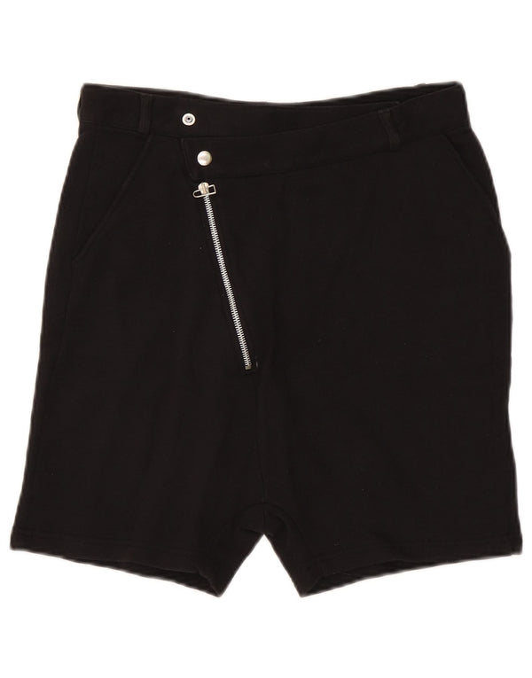 Zara Mens Chino Shorts Médio W31 Algodão Preto