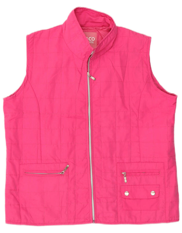 Colete acolchoado feminino PACO UK 18 XL poliéster rosa