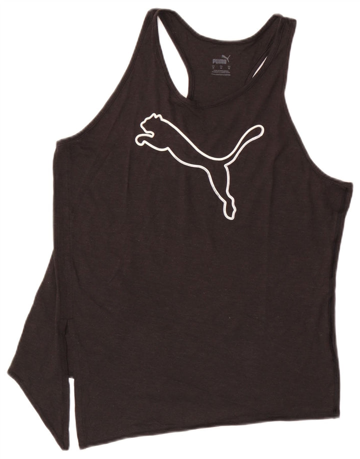 Colete gráfico assimétrico feminino Puma UK 14 médio preto