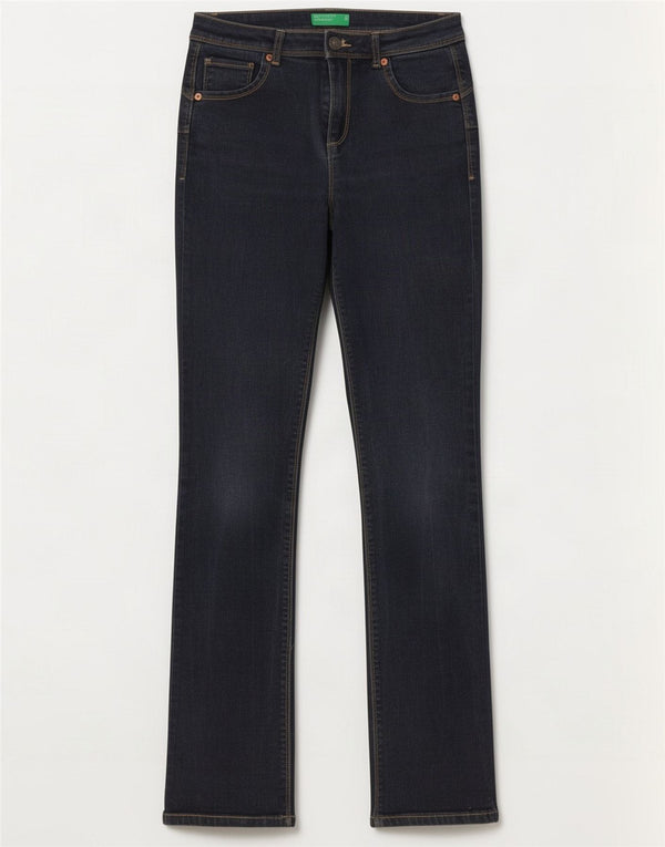 Benetton Jeans retos femininos W28 L32 Azul marinho