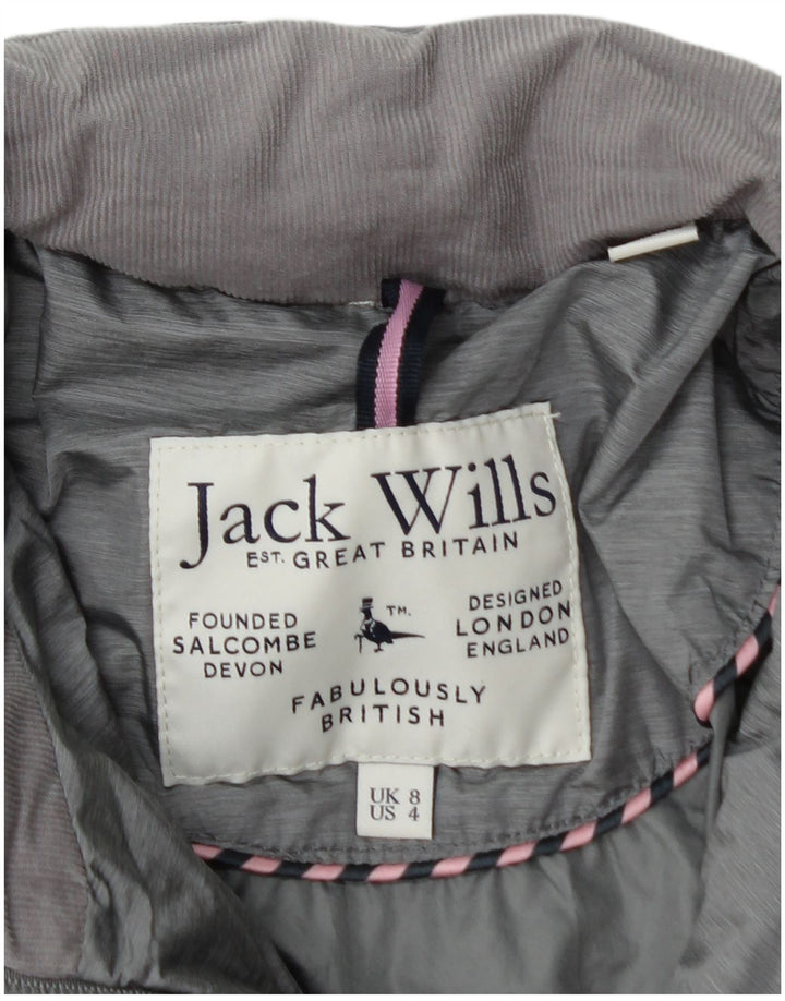 Jaqueta acolchoada feminina JACK WILLS UK 8 poliéster cinza pequeno