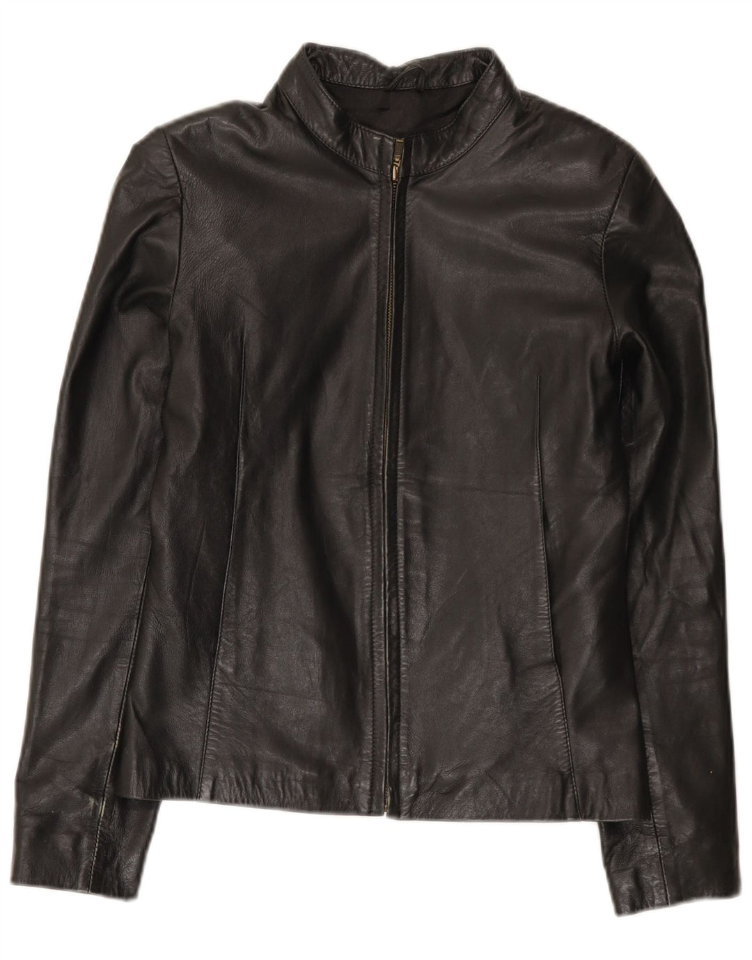 Jaqueta de couro feminina St. Bernard UK 10 pequena couro preto