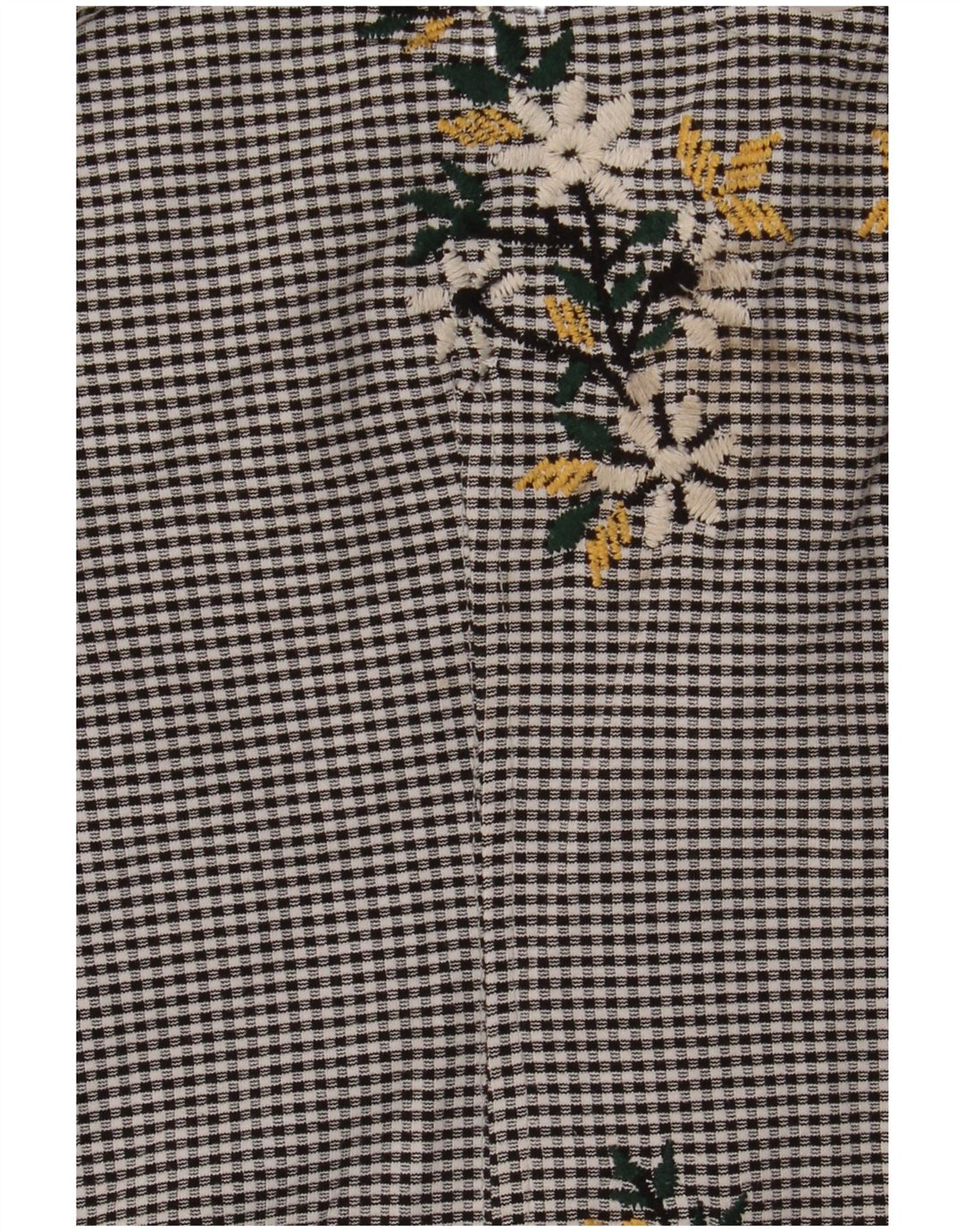 Vestido de verão feminino Topshop EU 36 pequeno preto gingham viscose