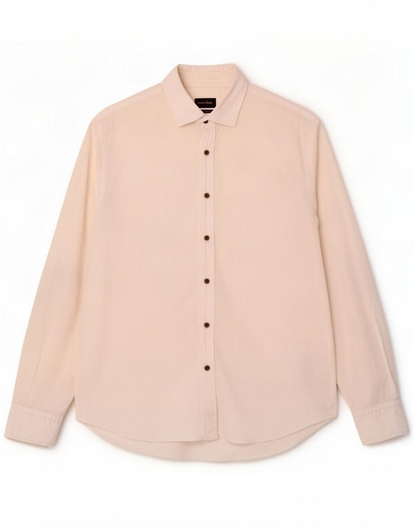 Camisa masculina Massimo Dutti grande algodão branco
