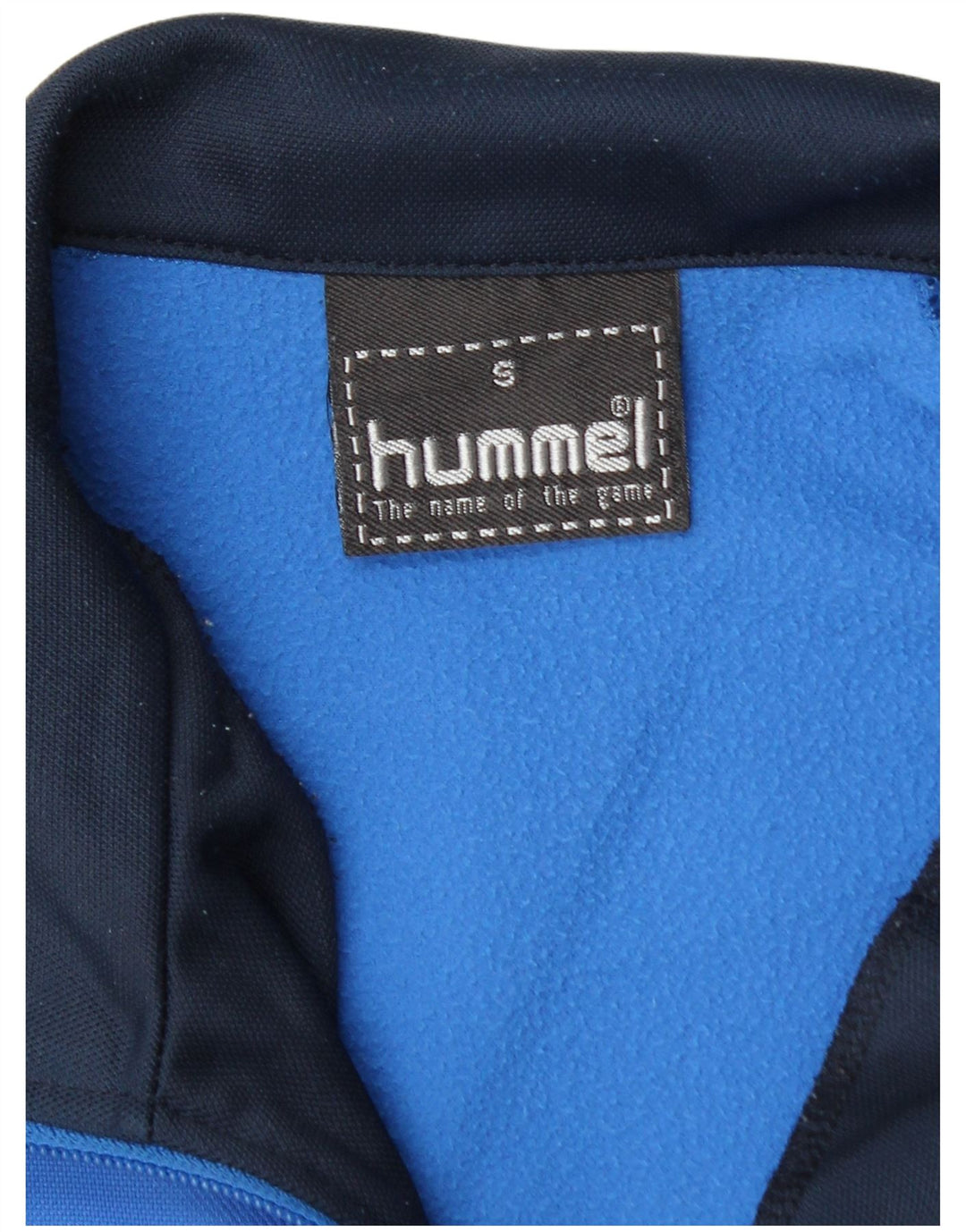 Hummel Jaqueta masculina de agasalho pequeno azul colorblock