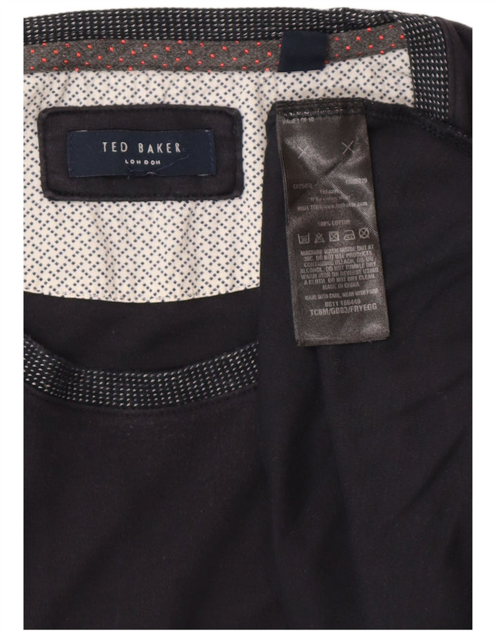 Camiseta masculina TED BAKER Top 2XL algodão azul marinho