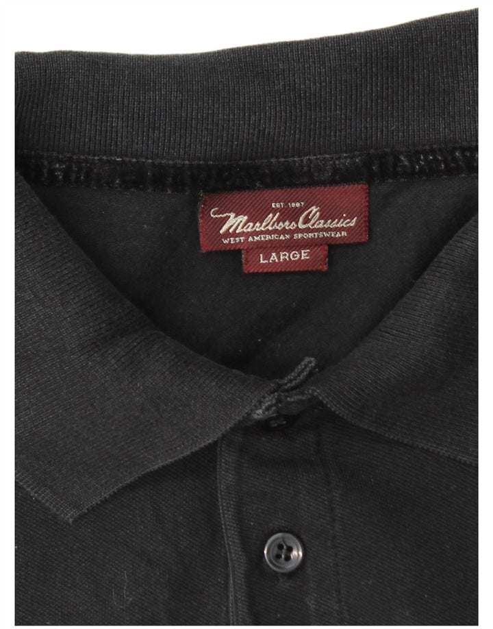 Camisa polo masculina MARLBORO CLASSICS grande preta