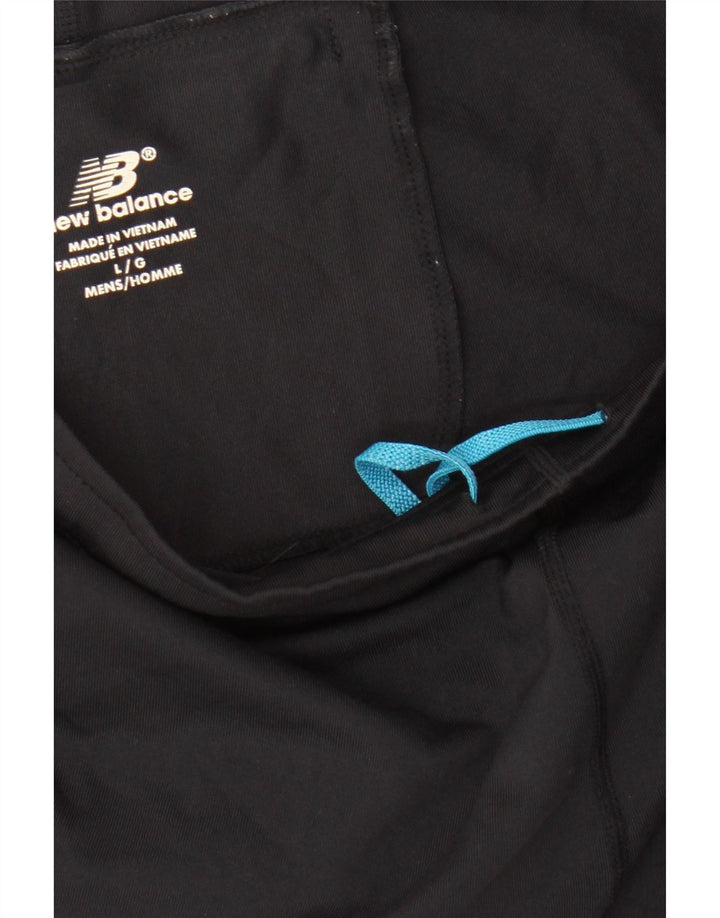 Shorts esportivos gráficos masculinos New Balance grandes pretos